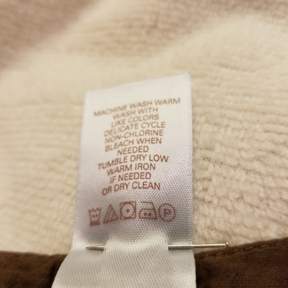 Vintage JH Collectibles Cotton Chevron Skirt 16P Brown and White A-Line - Picture 5 of 7